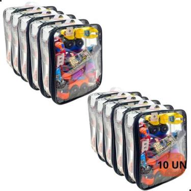 Imagem de Organizadores de brinquedo Kit 10 para Praia Guarda Roupa Bagagem Roup