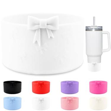 Imagem de DEWJDFSC Bota protetora de silicone com laço, compatível com Stanley Cup 20/30/1,134 g, para bota Hydroflask de 340 a 680 g, mais garrafas com fundo de 7,5 cm, para Stanley Boot para acessórios