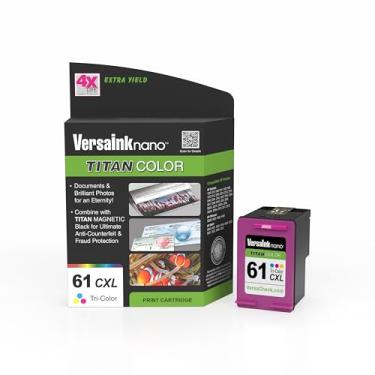 Imagem de VersaInk - Cartucho de tinta Nano 61 CXL Titan Tri-Color de substituição de HP 61 e 61 XL, funciona com HP Deskjet 3510, 1010, 3050, 3050A, 3000, 1000, 2540, Envy 5530, 4500, OFFICEJET 4630