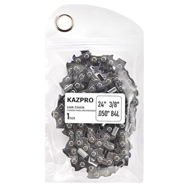 Imagem de KAZPRO 24 Inch Chainsaw Chain 3/8" Pitch, 050" Gauge, 84 Drive Links, Low kickback, Lubrication System Chainsaw Blade fits Echo, Ego, Poulan, Kobalt, Greenworks, etc, KP-E84 (1 Pack)