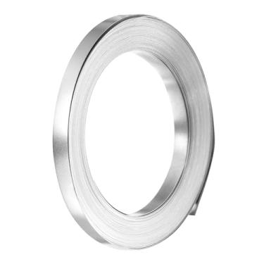 Imagem de HARFINGTON Tira de níquel 0,15 mm x 6 mm (10 m/rolo), tiras de aço niqueladas para baterias de lítio, torneira de níquel de carro para bateria celular, soldagem a ponto e solda, tom prateado