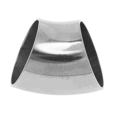 Imagem de Motoforti Tubulação de tubo de escape modificada para carro curva mandril 45 graus 3,2 cm espessura OD 1,0 mm/20GA 32x43x1,0 mm aço inoxidável 304 tom prata