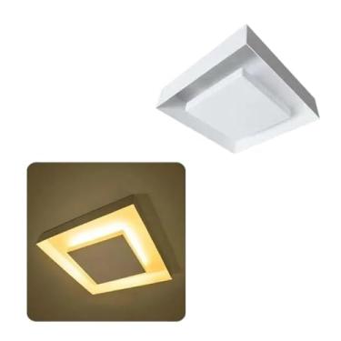 Imagem de Luminária Plafon Luz Indireta Sobrepor 30cm 2 Lâmpadas Branco