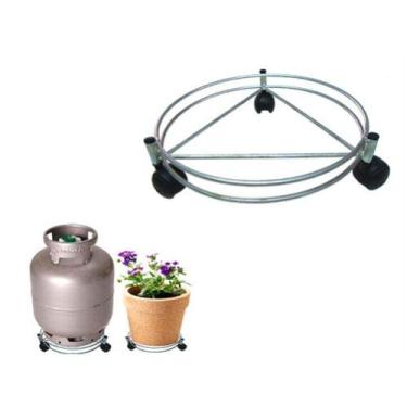 Imagem de Suporte Botijão de Gás ou Vaso c/Rodinhas Reforçado