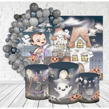 Imagem de Kit Festa Casado Painéis + Capa Para Cilindros Halloween Menino-IMPAKT