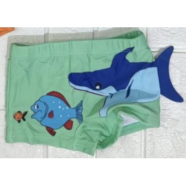 Imagem de Sunga Boxer Bebê e Infantil Proteção Solar Uv - Modella, Verde, 2-4