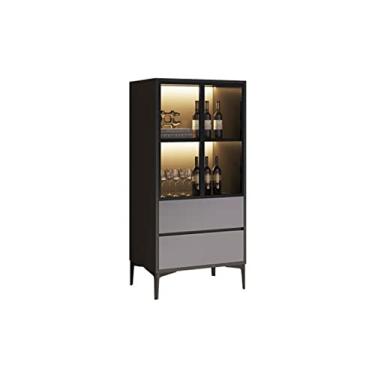 Imagem de LICONG-2020 Armário de vinho leve armário de vinho luxuoso moderno simples armário lateral doméstico pequeno armário de vidro armário de chão armazenamento de vinho um armário para armazenar bebidas