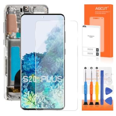 Imagem de Tela de substituição OLED suave para Samsung Galaxy S20 Plus para Samsung S20 Plus 5G LCD G985F G986U G986W LCD digitalizador Touch Assembly com moldura (suporte para impressão digital, tamanho