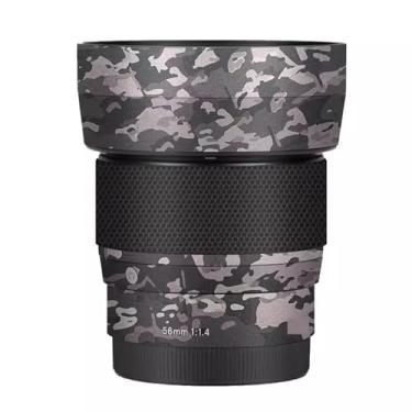 Imagem de Película protetora para lente de câmera, película protetora, película vinly, adesivo premium para Sigma 56 mm F1.4 DG DN, adequado para Sony E Mount para Canon EFM Mount (Camuflagem de campo)