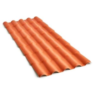 Imagem de Telha De PVC Plan Terracota 5,25 x 0,86 Fibrarte - Fibrarte Lux Telhas