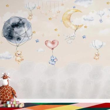 Imagem de Papel de Parede Infantil Ursos e Balões AL 18 - AloPapers, 4,00m de la