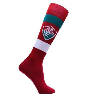 Imagem de Meião Infantil Juvenil Fluminense Grená Rikam Oficial, GG