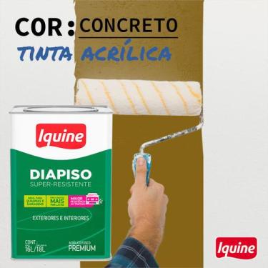 Imagem de Tinta Piso Diapiso Acrílica Acetinada Externa 18l Iquine Cores, Concre