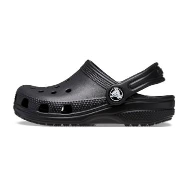 Imagem de Crocs Tamancos clássicos unissex para crianças, Preto/preto, 4 Big Kid