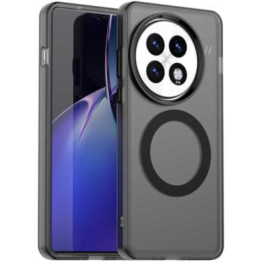 Imagem de NINKI Capa magnética compatível com OnePlus 13 capa de carregamento sem fio, [compatível com MagSafe] Capa fina de policarbonato fosco translúcido TPU para One Plus 13 capa de telefone para OnePlus 13