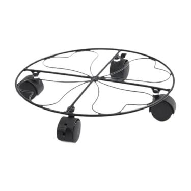 Imagem de Ioensy Caddy Hollow Pot Caddy Rolling Stand Home Planter Lower com rodas trancáveis ​​para vasos de árvores em vaso vaso de vaso grande
