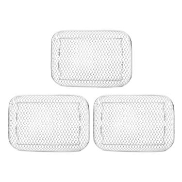 Imagem de Rack de fritadeira de 3 camadas GRCFUMO, racks de desidratador empilháveis ​​de 3 camadas de aço inoxidável, fornos convencionais, rack de cozinha para cozinha doméstica