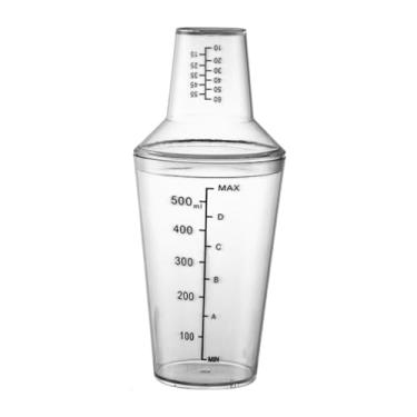 Imagem de Ioensy Coquetéis transparentes shaker drink misturador de vazamento de vazamento de mixer margarita acessório, 500ml