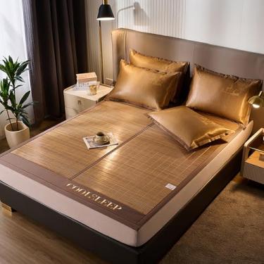 Imagem de Bamboo Sleeping Mat, Use Cooling Mat Bamboo on Both Sides, Smooth and Breathable, Ideal Mattress Cooling Pad for Home and School(B,200 * 220cm/79 * 87in)