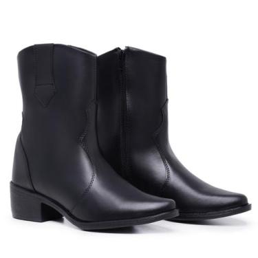 Imagem de Bota Feminina Country Texana Estilosa- 47 - elefante colore, Preto, 39