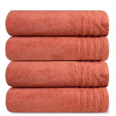 Imagem de Kit 4 Toalha Gigante Banhão Fio Penteado 100% Algodão Twist - Central 