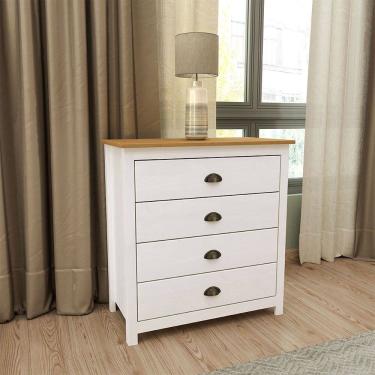 Imagem de Cômoda 4 Gavetas Topázio 9101BF Branco Freijó Finestra