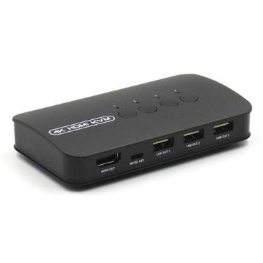 Imagem de KVM Switch HDMI 4 Portas 4k + 4 Cabos - Penton
