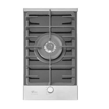 Imagem de Cooktop A Gás 1 Boca Tripla Chama Platinium Com Trempe De Ferro Fundido Mesa Vidro Bivolt Fischer