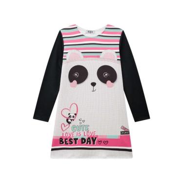 Imagem de Vestido Infantil Manga Longa Kukiê Ref 50206 Tamanho:14;cor:-Feminino