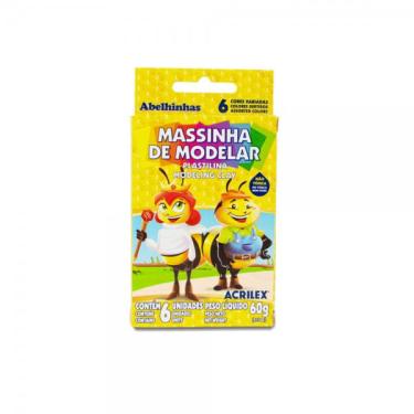 Imagem de Massinha de Modelar 6 Cores Plastilina 60g - Acrilex