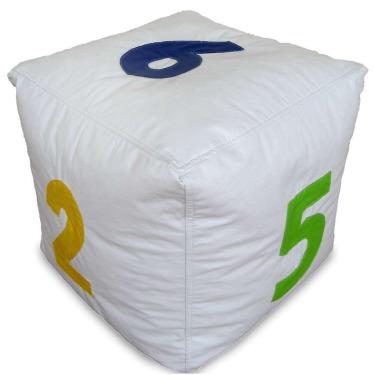 Imagem de Puff Infantil Dado I Branco e Colorido