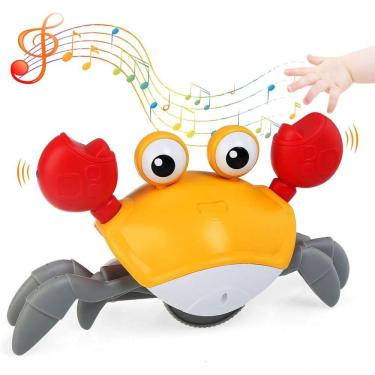 Imagem de Brinquedo Caranguejo Fujão Música Luz Sensor - Amarelo