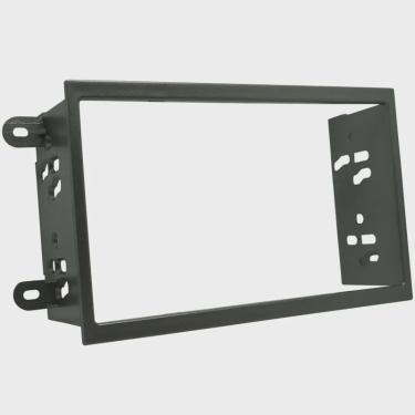 Imagem de Moldura Painel Central 2 Din Dvd Som Cobalt Spin Onix Novo Prisma 2013 à 2018 Expex Cinza