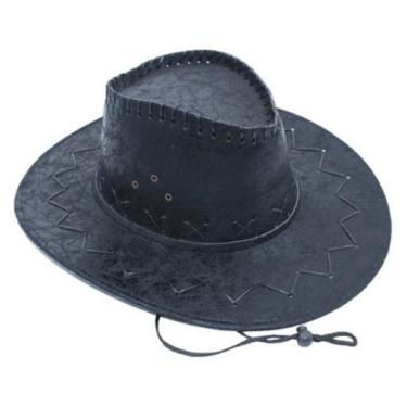 Imagem de Chapeu Cowboy Preto Country Cavalhada Fazendeiro Boiadeiro