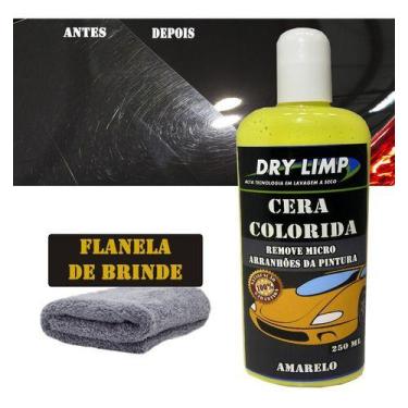 Imagem de Cera Colorida Automotiva Dry Limp Tira Riscos Superficiais, AMARELO