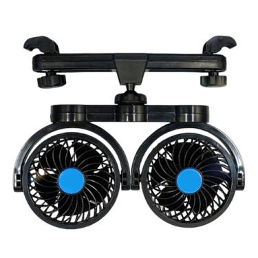 Imagem de Ventilador do banco traseiro, ventilador de banco traseiro do carro - Ventilador ventilado do assento do carro | Plugue ajustável portátil de resfriamento de ventilação dupla para crianças viagens de