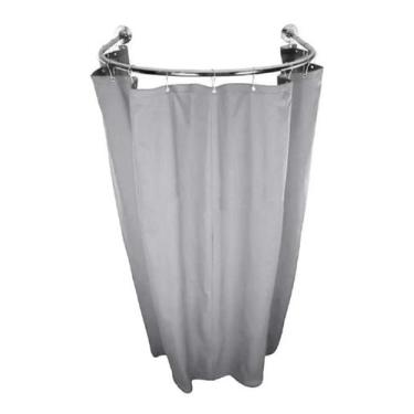 Imagem de Cortina Cinza Provador Arco 70X70 E 90X90 Privacidade Total - Lm Deton