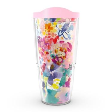 Imagem de Tervis Copo de viagem CreativeIngrid Aura Made in USA com isolamento térmico de parede dupla mantém as bebidas frias e quentes, 680 g, clássico