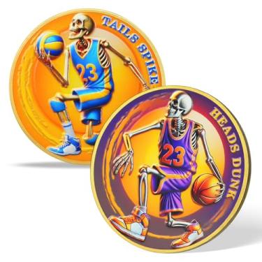 Imagem de AtSKnSK Moeda de decisão esqueleto | Presentes estoicos | Moeda Living Memento Mori Amor Fati