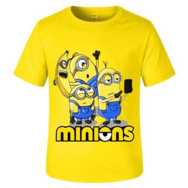 Imagem de Minions - CAMISETA Fantasia Infantil Personagens - loja dinka, 8, amar