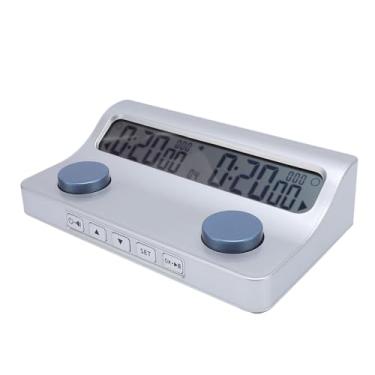 Imagem de Relógio Profissional de Xadrez, Transmissão de Voz, Modos de Recompensa e Atraso Timer de Xadrez Digital Com Grande Exibição, Portátil para Jogo de Tabuleiro, Construído a