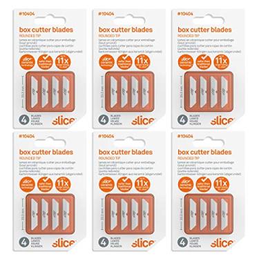 Imagem de Slice Lâminas de cerâmica de substituição 10404-CS para cortadores Slice que facilitam os dedos, duram 11 vezes mais do que lâminas de metal, pacote com 24
