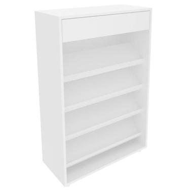 Imagem de Sapateira Branca Gaveteiro 30x67x103,5cm Prateleiras Tecnomobili SA3404 Vertical