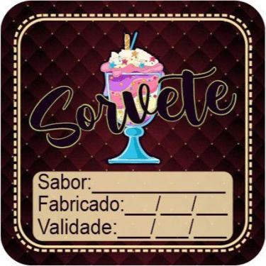 Imagem de 50 100 150 200 unidades adesivo etiqueta tag embalagem sorvete  a prov