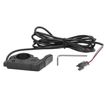 Imagem de Acelerador de controle de velocidade de aceleração do polegar de bicicleta elétrica com conector SM para scooter elétrico Scooter ABS METAL Silica Gel 52x42mm Wire 166cm
