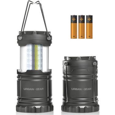 Imagem de Lanterna de acampamento portátil interno/externo + lanterna de emergência à prova d'água com luzes LED (300 lúmens) para mochila, caminhadas, pesca e ar livre (pilhas incluídas), individual