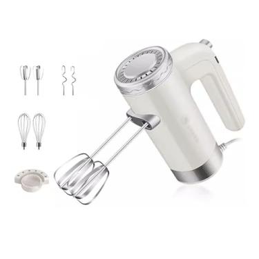 Imagem de Batedor de Ovos Batedor elétrico de alta potência para assar em casa pequeno creme portátil e chicote para mexer macarrão Espumador de Leite(Beige)