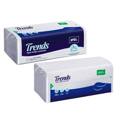 Imagem de Kit Papel Toalha Interfolha Trends 250 Folha Dupla 5un Ipel