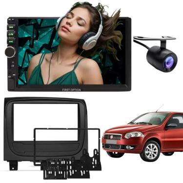 Imagem de Central Multimídia 2 Din Mp5 Palio Way Câmera Moldura