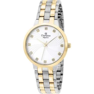 Imagem de Relógio Champion Feminino Dourado Prata Misto Cn24084s